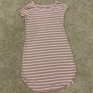 Pink & White Striped Dress